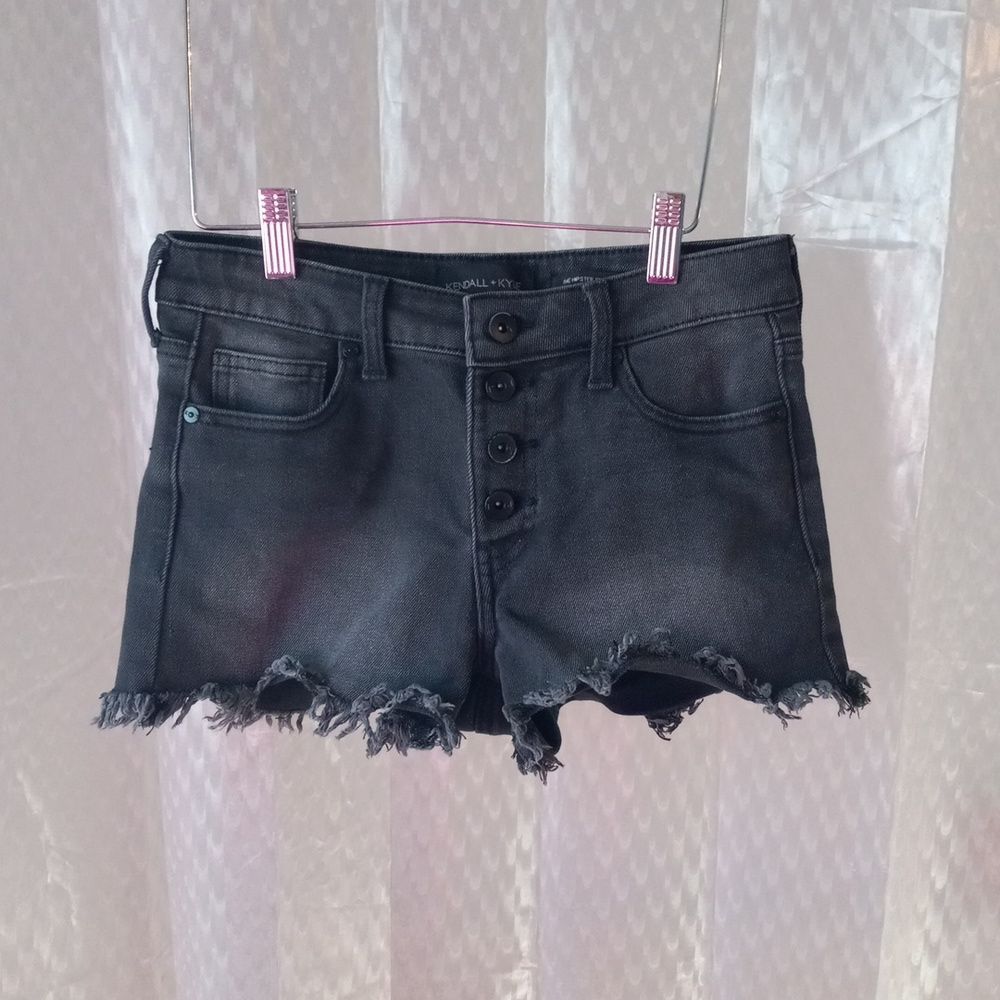 Kendall & Kylie Black Denim Jean Shorts Size 3/26